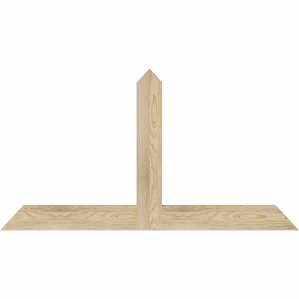 Ekena Millwork Portland Rough Sawn Timber Gable Bracket, Douglas Fir, 48"W x 26"H x 2"D x 4"F, 13/12 Pitch GBW048X26X0204POR00RDF - main